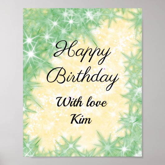 テキスカラフルミニマルト写真名の追加 ポスター (正面)