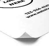 テキスカラフルミニマルト写真名の追加 ポスター (角)