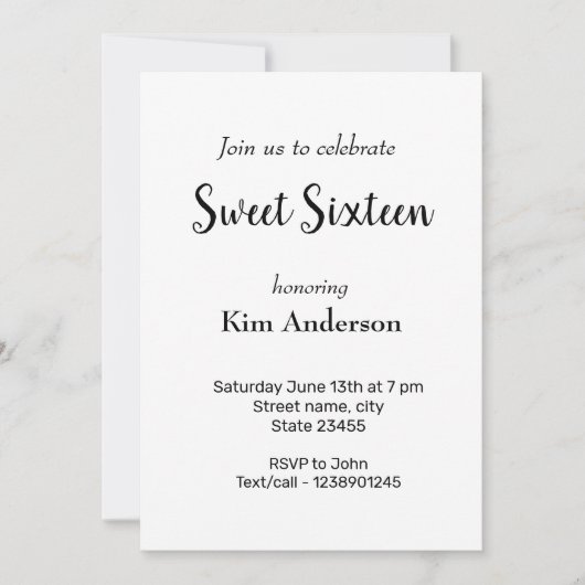 テキスカラフルミニマルト写真名の追加 招待状 (正面)