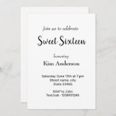 テキスカラフルミニマルト写真名の追加 招待状 (正面/裏面)