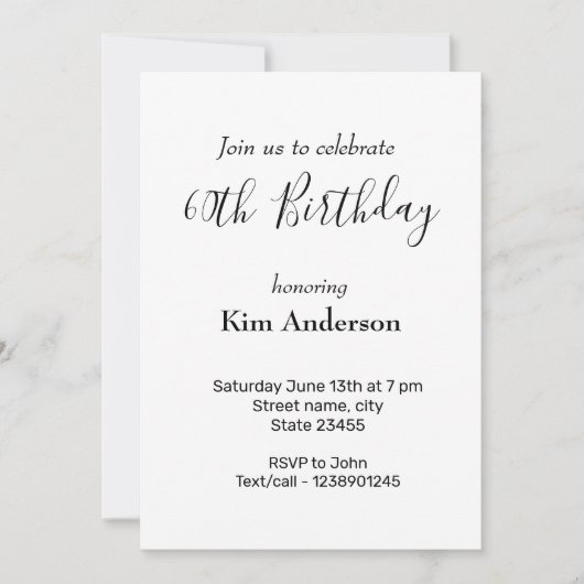 テキスカラフルミニマルト写真名の追加 招待状 (正面)