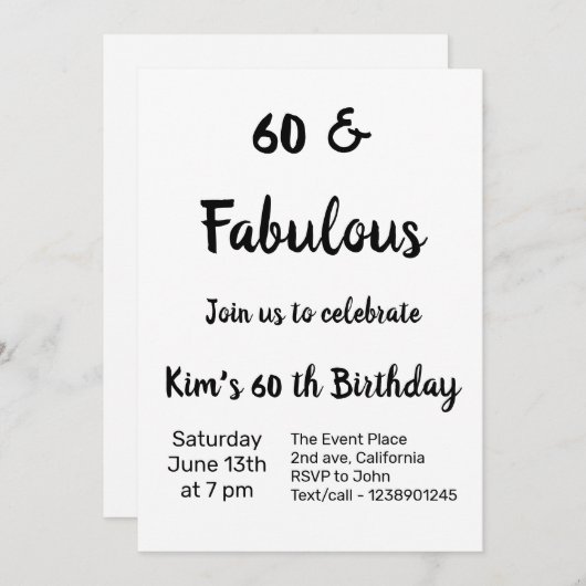 テキスカラフルミニマルト写真名の追加 招待状 (正面/裏面)