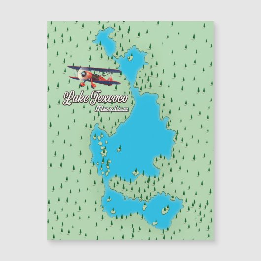 テキスコメキシコ湖の地図 (正面)