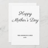 テキスシンプルトの追加motherのデイミニマルカード (正面/裏面)