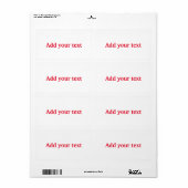 テキスシンプルトミニマルカスタムクラスの追加 ラベル (フルシート)