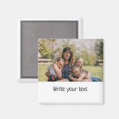 テキスシンプルト写真のミニマルクリスマスmを追加 マグネット (正面/裏面)