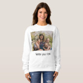 テキスシンプルト写真ミニマルのクリスマスフードを追加 スウェットシャツ (正面フル)