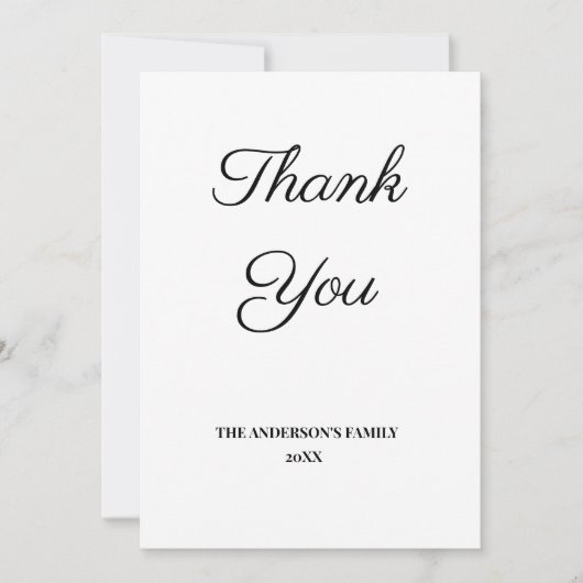 テキスシンプルミニマルトサンキューカードの追加 (正面)