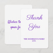 テキスシンプルミニマルトサンキューカードの追加 サンキューカード (正面/裏面)