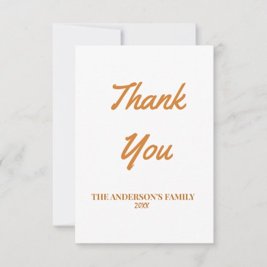 テキスシンプルミニマルトサンキューカードの追加 サンキューカード (正面)