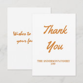 テキスシンプルミニマルトサンキューカードの追加 サンキューカード (正面/裏面)