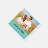 テキスシンプルミニマルト写真のクリスマスを追加 スタンダードカクテルナプキン (角)