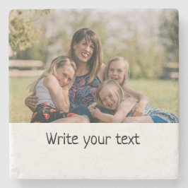 テキスシンプルミニマルト写真のクリスマスを追加 ストーンコースター