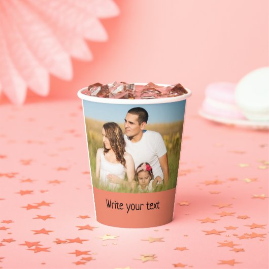 テキスシンプルミニマルト写真のクリスマスを追加 紙コップ (インサイチュ)