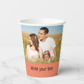 テキスシンプルミニマルト写真のクリスマスを追加 紙コップ (裏面)