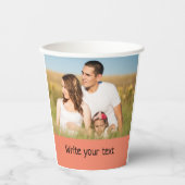 テキスシンプルミニマルト写真のクリスマスを追加 紙コップ (正面)