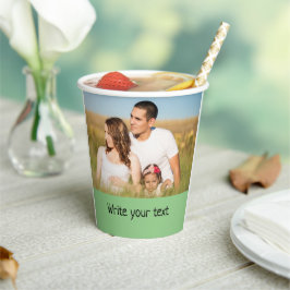 テキスシンプルミニマルト写真のクリスマスを追加 紙コップ