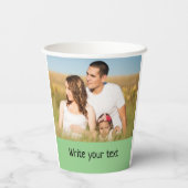 テキスシンプルミニマルト写真のクリスマスを追加 紙コップ (裏面)