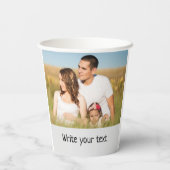 テキスシンプルミニマルト写真のクリスマスを追加 紙コップ (裏面)