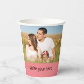 テキスシンプルミニマルト写真のクリスマスを追加 紙コップ (正面)