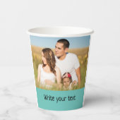 テキスシンプルミニマルト写真のクリスマスを追加 紙コップ (裏面)