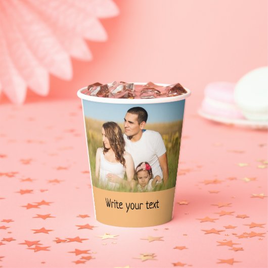 テキスシンプルミニマルト写真のクリスマスを追加 紙コップ (インサイチュ)