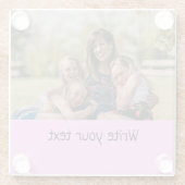 テキスシンプルミニマルト写真のクリスマスセントを追加 ガラスコースター (裏面)