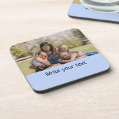 テキスシンプルミニマルト写真のクリスマスセントを追加 コースター (左側)