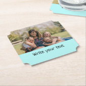 テキスシンプルミニマルト写真のクリスマスセントを追加 ペーパーコースター (アングル)