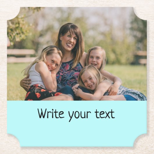 テキスシンプルミニマルト写真のクリスマスセントを追加 ペーパーコースター (正面)