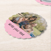 テキスシンプルミニマルト写真のクリスマスセントを追加 ペーパーコースター (アングル)