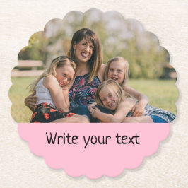 テキスシンプルミニマルト写真のクリスマスセントを追加 ペーパーコースター