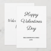 テキスシンプルミニマルトvalentinesカードの追加 (正面/裏面)