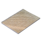 テキスタイルの茶色の背景ファブリック ノートブック (左側)