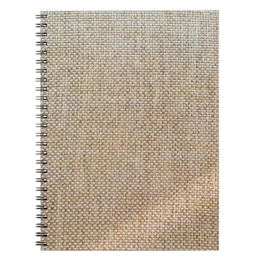 テキスタイルの茶色の背景ファブリック ノートブック (正面)