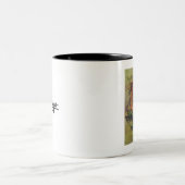 テキスタイルアートバードコーヒーマグ ツートーンマグカップ (中央)