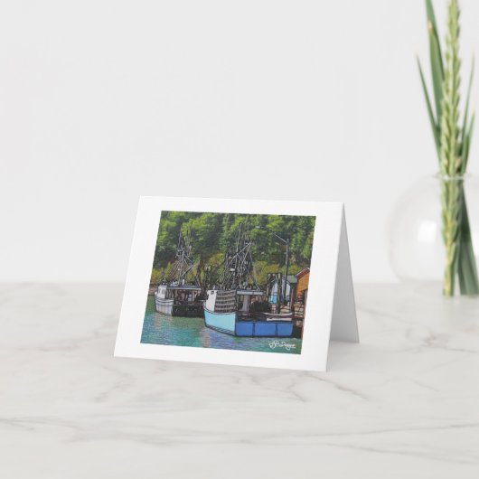 テキスタイルアートボートノテカード カード (正面)