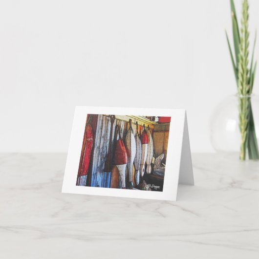 テキスタイルアートボートノテカード カード (正面)