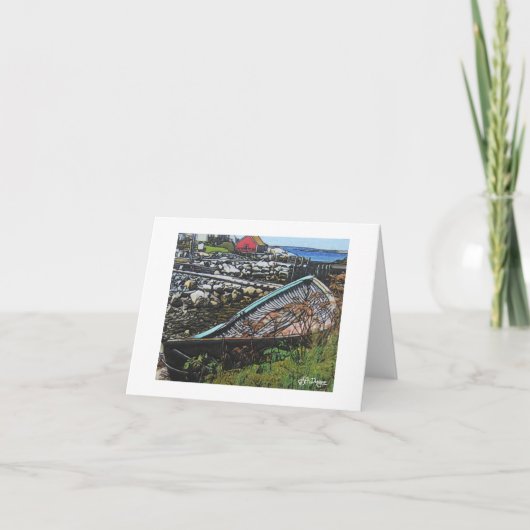 テキスタイルアートボートノテカード カード (正面)