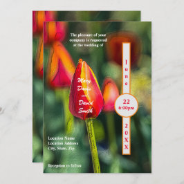 テキスタイルチューリップガーデンウェディング 招待状