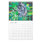 テキスタイルデザイン カレンダー (1月 2026)