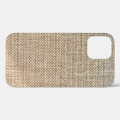 テキスタイルブラウンの背景布 Case-Mate iPhoneケース (裏面 (横))