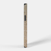 テキスタイルブラウンの背景布 iPhoneケース (右側面)