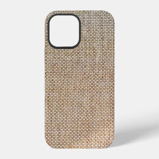 テキスタイルブラウンの背景布 iPhoneケース (裏面)