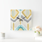 テキスタイル印象II スクエア壁時計 (ホーム)