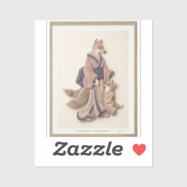 テキスタイル浮世絵アート作品 –  レイヤードフェルト日本 シール