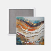 テキスタイル絵画のパレットナイフの重厚石膏 マグネット (正面/裏面)