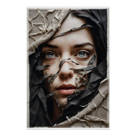 テキスタイル顔の表示 ポスター