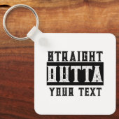 「テキストおもしろいをストレートで出力」 キーホルダー (正面)