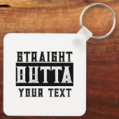「テキストおもしろいをストレートで出力」 キーホルダー (裏面)